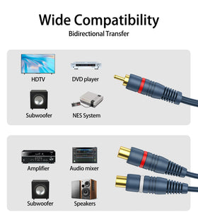 Compact DteeDck RCA splitter ready to integrate behind AV equipment