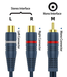DteeDck RCA splitter dual shielding helps reduce interference for clearer sound