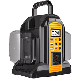 DTEZTECH 350W inverter front view powering devices on the go