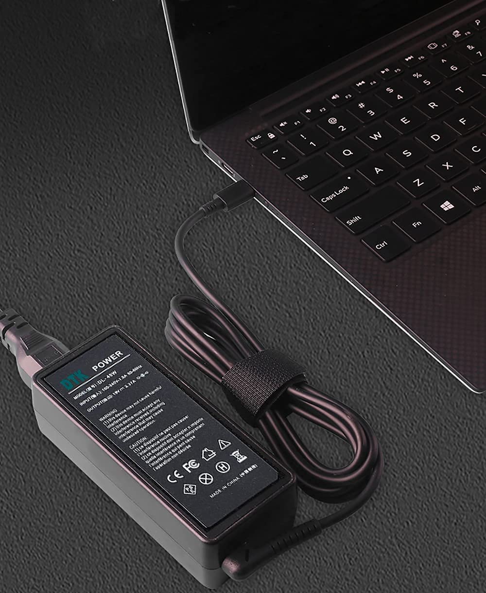 DTK 90W charger certifications signaling safety and compliance.