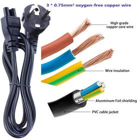 DTK 90W charger with plug-in cable included in box.