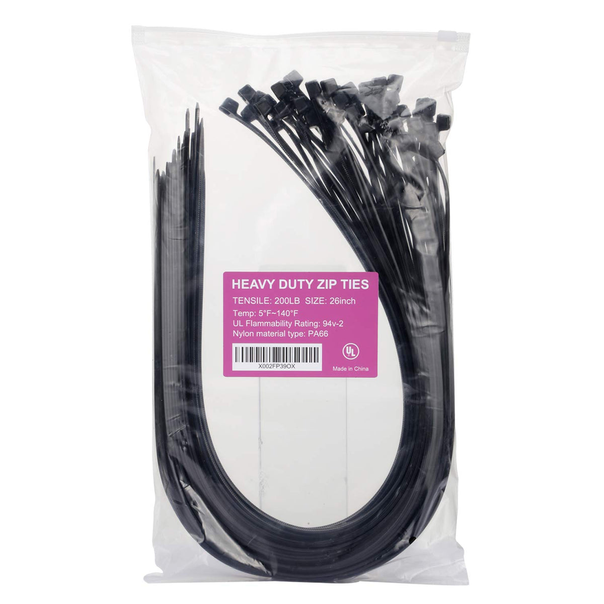 Dtlpty Large Zip Ties 26-Inch securing cables in a workshop
