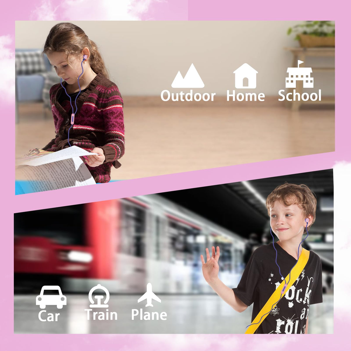 DTMNEP Donut Kids Earbuds Lightweight design for comfortable wear.