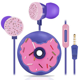 DTMNEP Donut Kids Earbuds with microphone wired control for classroom use.