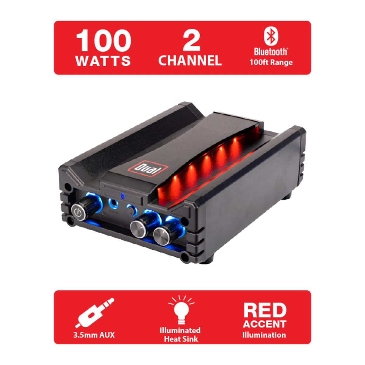 DBTMA100 back panel with RCA outputs for expandability.