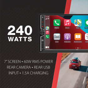 Dual Electronics DCA73W wireless Android Auto with Google Assistant on the go.