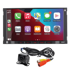 Dual Electronics DCPA71-BC 7-inch touchscreen on car stereo for intuitive navigation and control