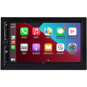 Dual DCPA723W 7-inch capacitive touchscreen display delivers sharp visuals for quick media control.