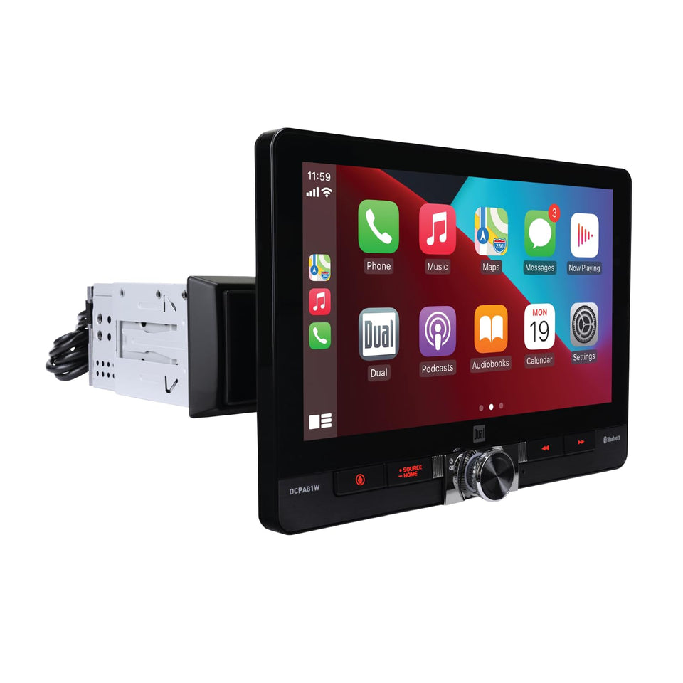 Dual Electronics DCPA81W 8-inch floating display for clear navigation