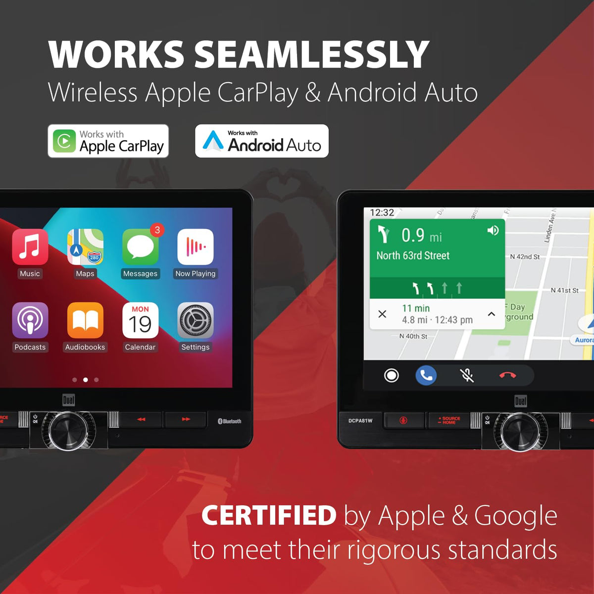 Dual Electronics DCPA81W wireless CarPlay and Android Auto setup