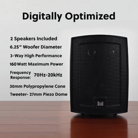 LU63PB patio setup demonstrates versatile placement for poolside listening