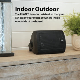 Poolside listening with LU63PB delivers robust bass and clear highs