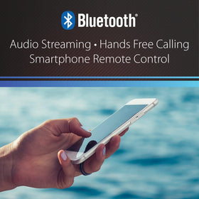 MXD140 smart remote app lets you control music and volume from anywhere on the boat.