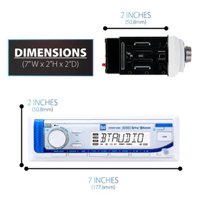 MXD140 USB port delivers 2.1 A charging to keep devices powered on board.