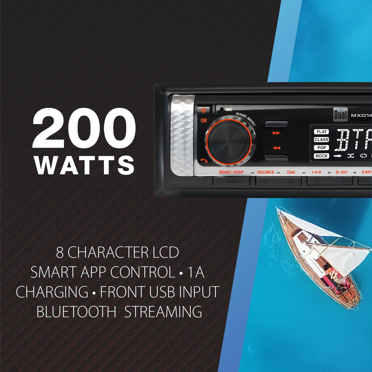 MXD140B sunlight-readable LCD aiding navigation at sea