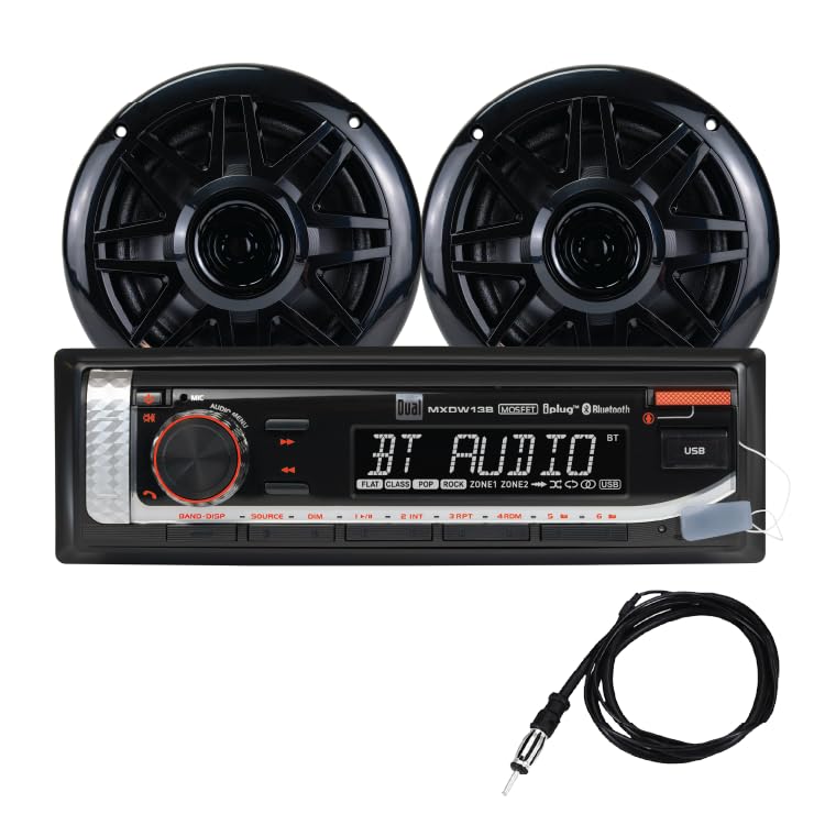 MXP152B in-dash head unit with marine-grade durability for saltwater use.