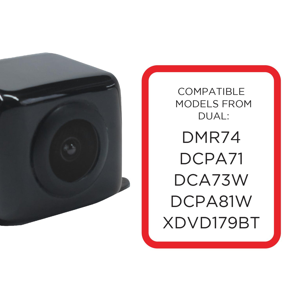 Dual Electronics XCAM150 backup camera on SUV with discreet mounting
