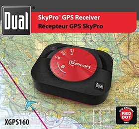 Dual Electronics XGPS160 app-status tool compatibility enables real-time coordinates.