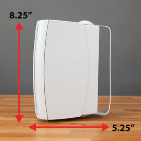Dual Electronics LU43PW mounted on patio illustrating outdoor-ready listening benefit