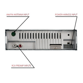 Dual Electronics XRM69BT EQ and tone controls close-up for tailored sound