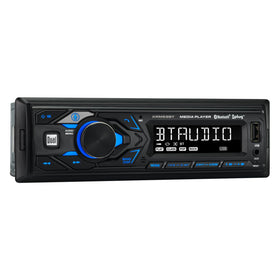 Dual Electronics XRM69BT front panel showing controls and display benefits easier access