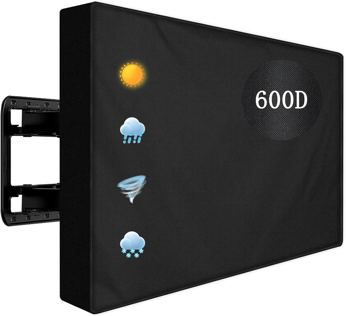 DUDSOEHO front view on outdoor TV showing full weatherproof coverage