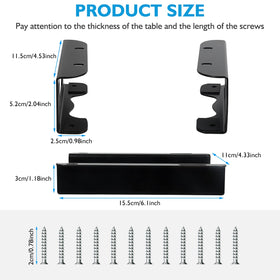 DUDUXI cable-management friendly bracket keeps cords organized and off the floor