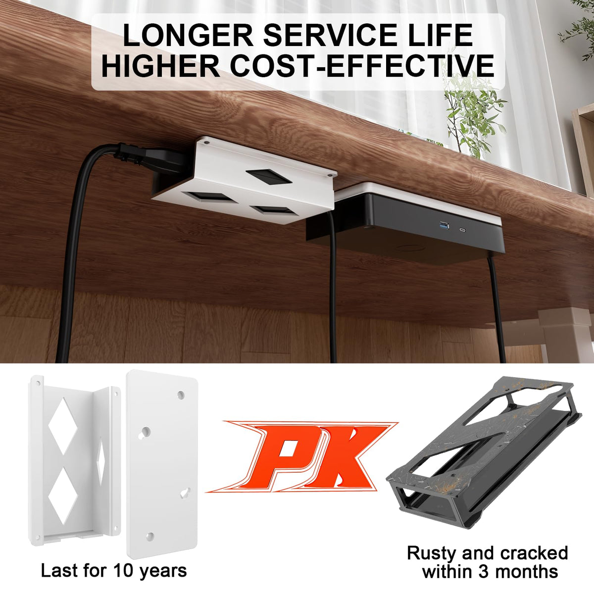 DUDUXI under desk mount for WD22TB4 enhances stability and clean desk appearance.