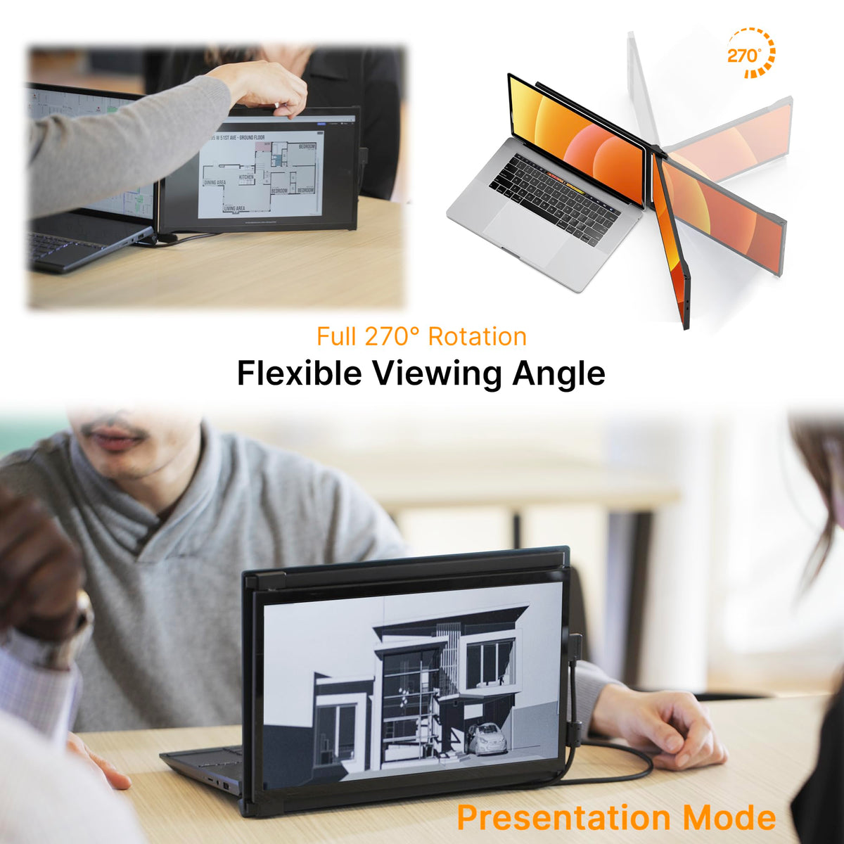 Duex Max DS laptop extension in landscape mode for expanded view