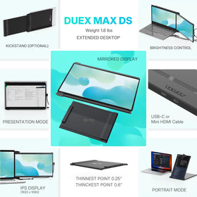 Duex Max DS lightweight design at 1.8 lb, ideal for travel.