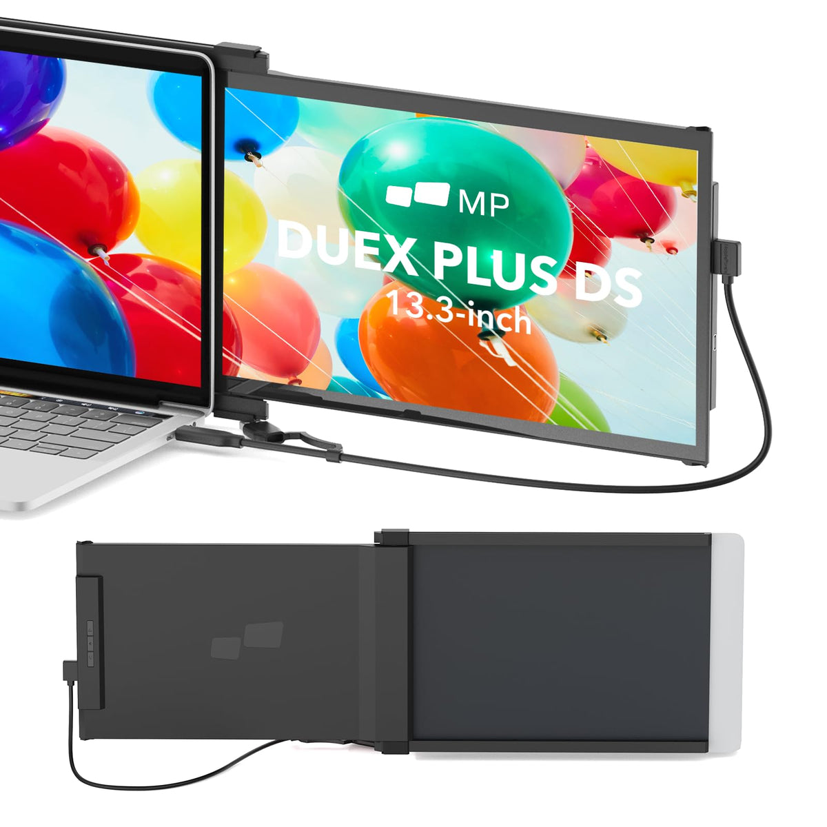 Duex Plus DS extended workspace setup boosts productivity on the go.