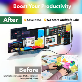 Duex Plus DS slim travel monitor design enhances portability for commuters.