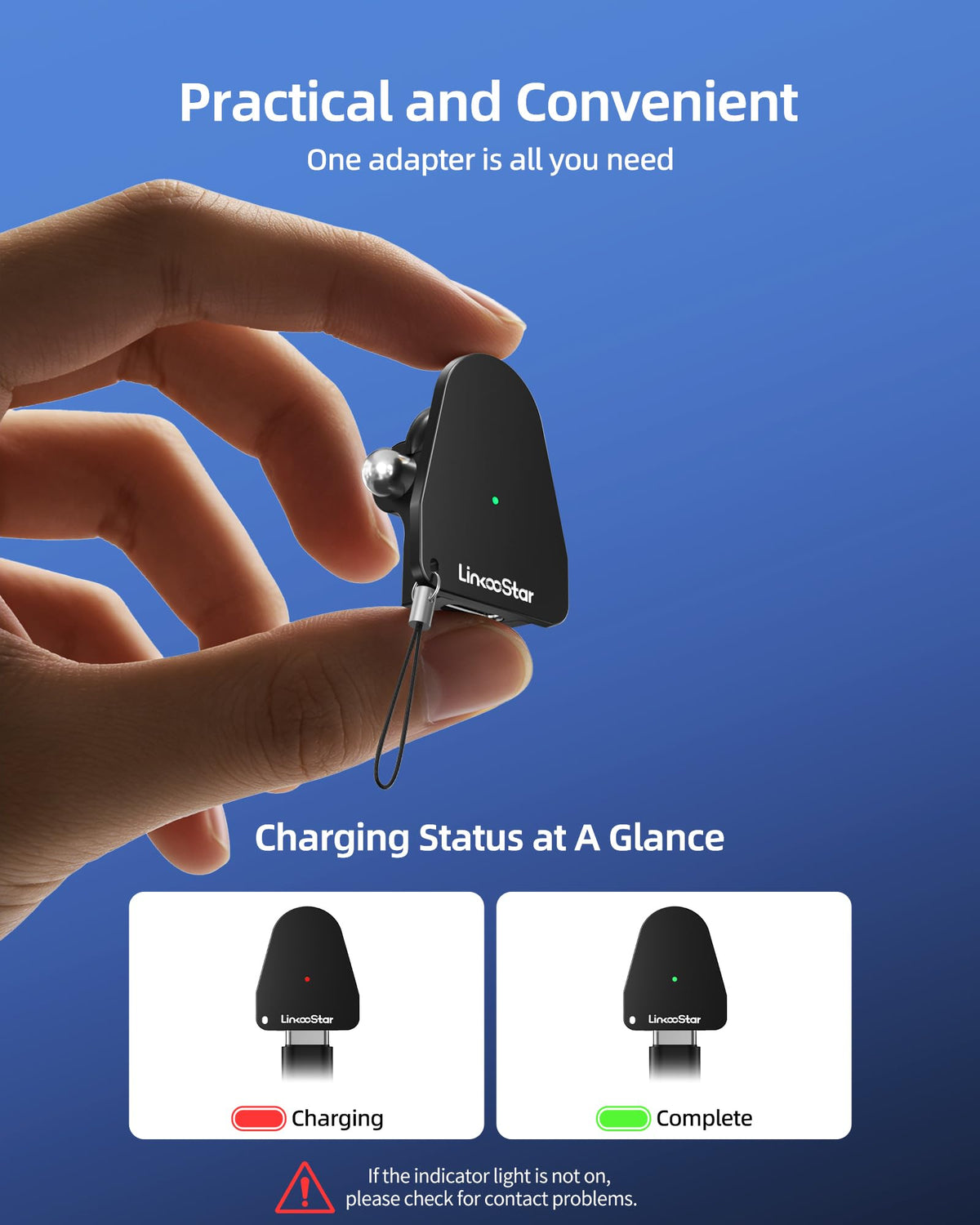DuHeSin keychain clip keeps the adapter within reach.