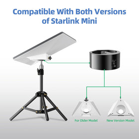 DuHeSin Starlink Mini tripod height adjustment for versatile positioning.