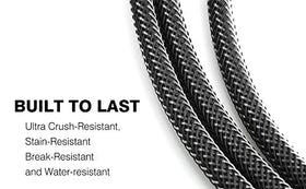 DUKABEL crystal-nylon braided cable for durable, tangle-resistant connections.