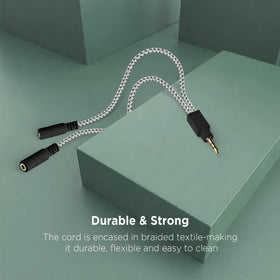 DUKABEL headphone splitter golden jack-detail highlights gold-plated connector for clearer signal