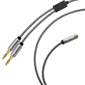 DUKABEL long headset splitter cable 4ft ready to link a headset to your PC.