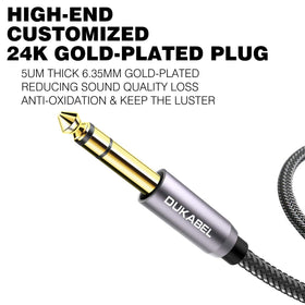 DUKABEL TopSeries metal shell adapter with noise shielding for stable signal during performances.