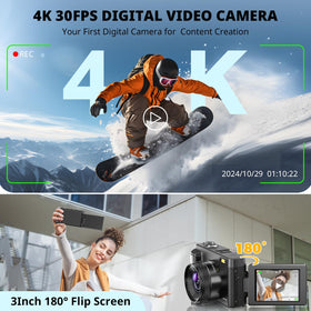 Duluvulu 4K camera flip screen in use for selfies and vlogging
