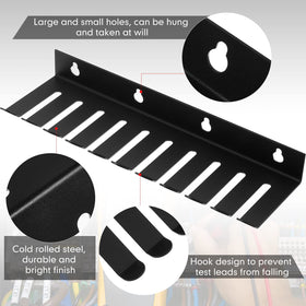 Dunzy cable organizer suited for pegboard installations in black finish.