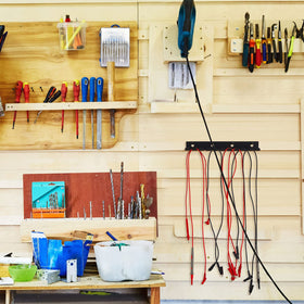 Dunzy cold-rolled steel cable holder with durable, rust-resistant build.