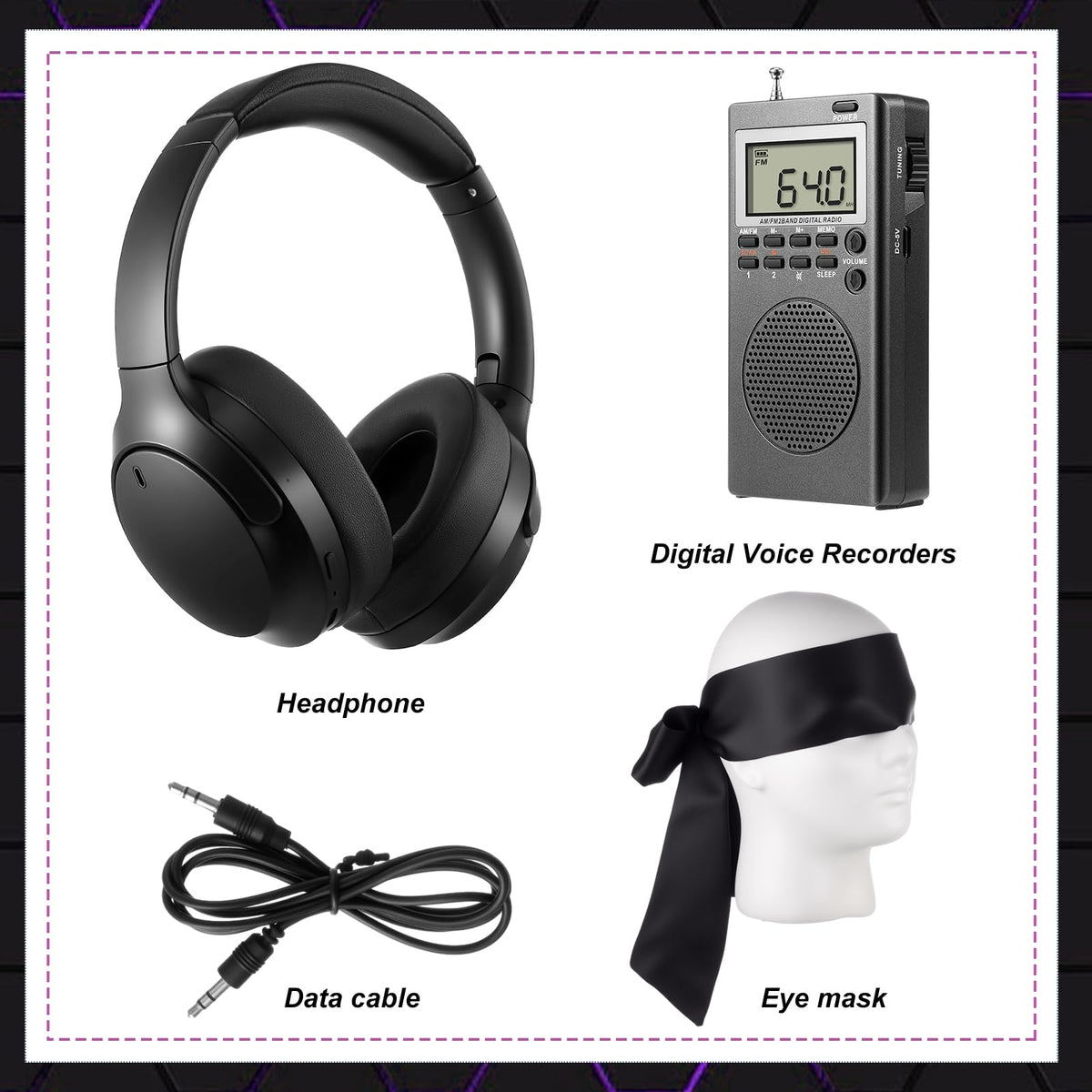 Dunzy headphones folded profile offering compact storage and comfort