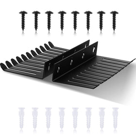 Dunzy two-piece cable wall organizer with 10 slots keeps desk cables tidy.
