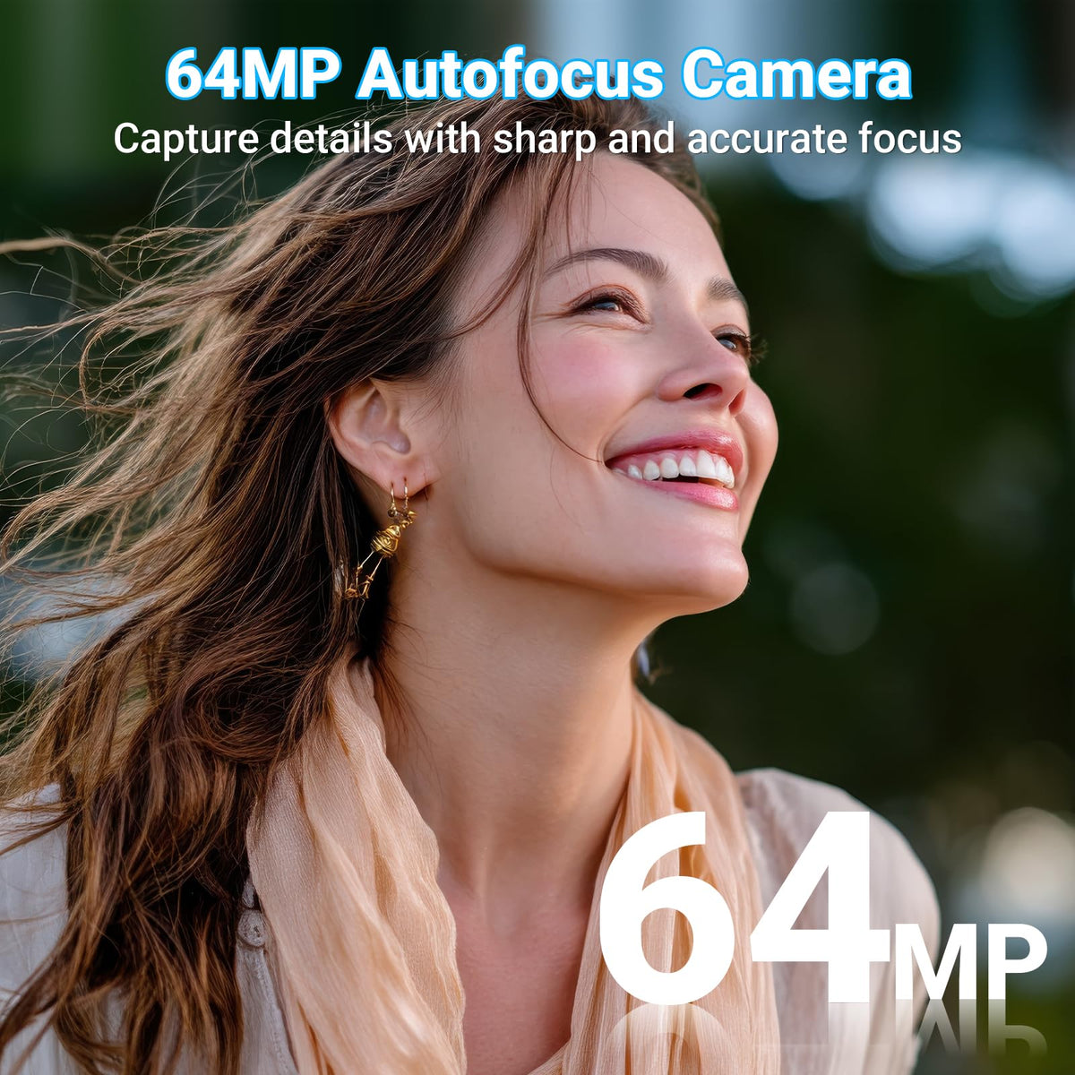 DUOCH dual-lens close-up highlighting lens switchability for selfies and rear shots