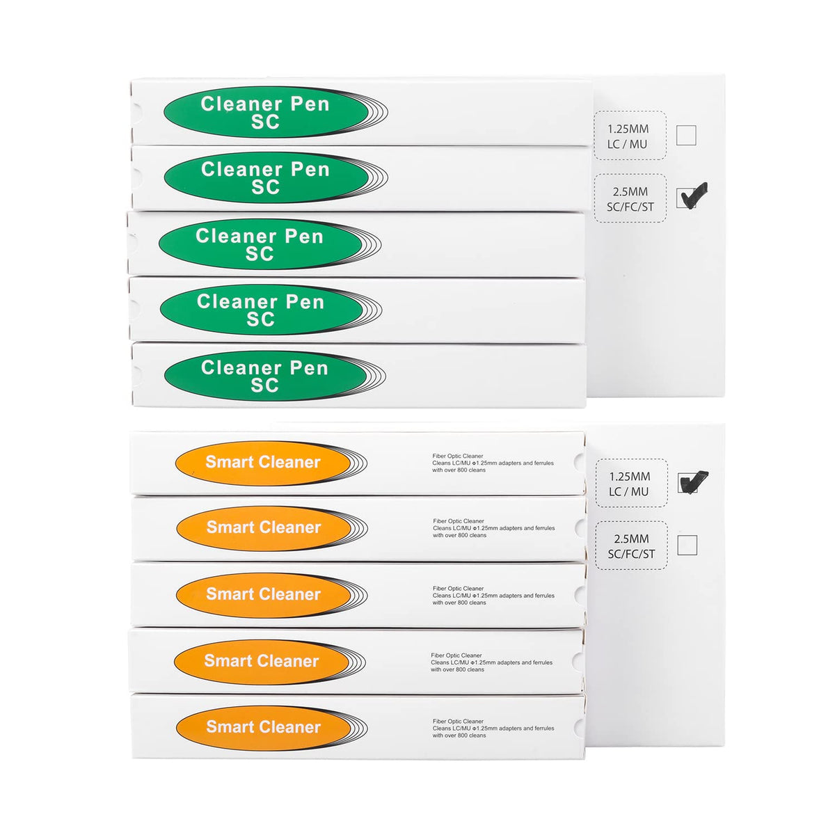 Duogalia 1.25mm cleaner pen, precise LC/MU end-face cleaning