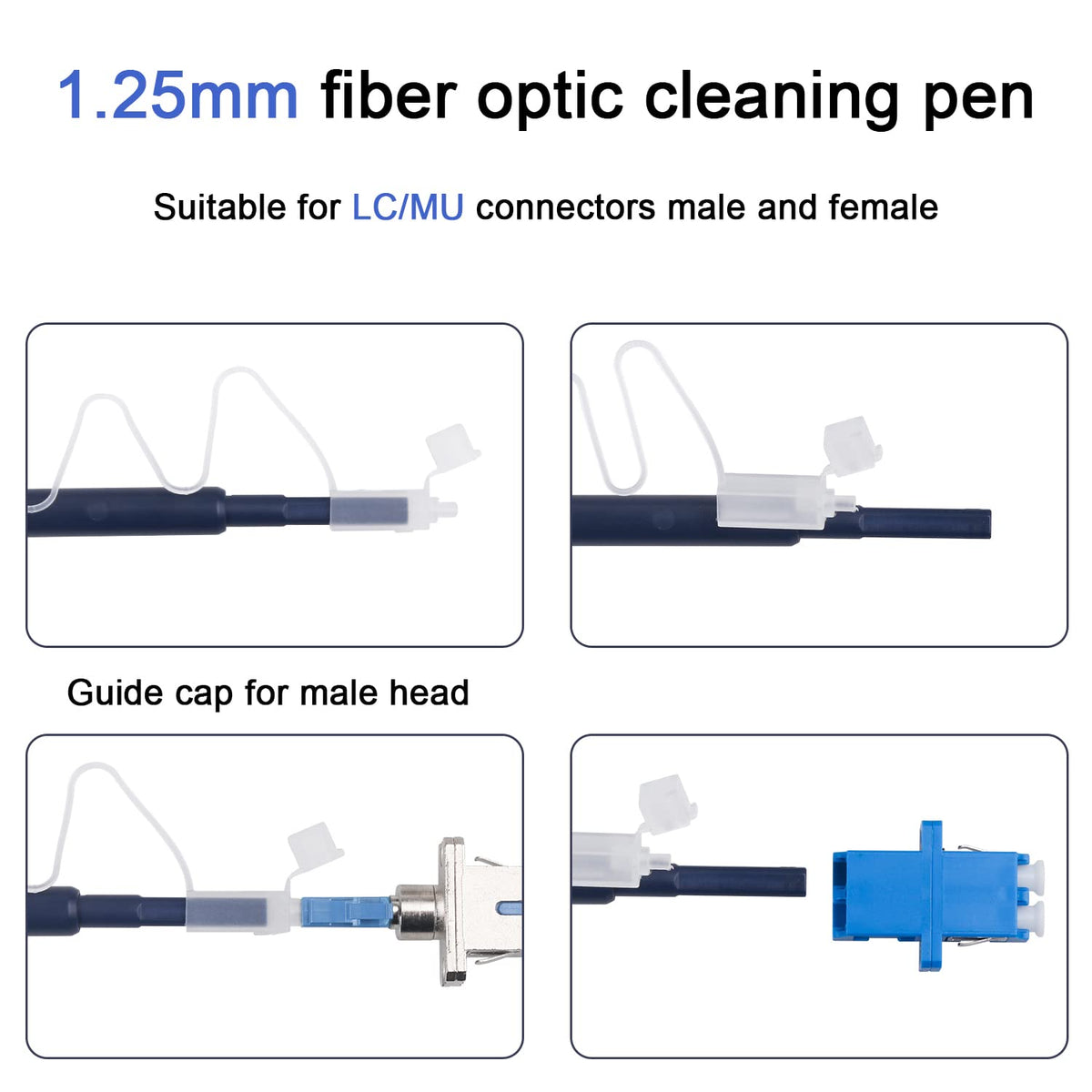 Duogalia 2.5mm cleaning tools for SC/ST/FC connectors