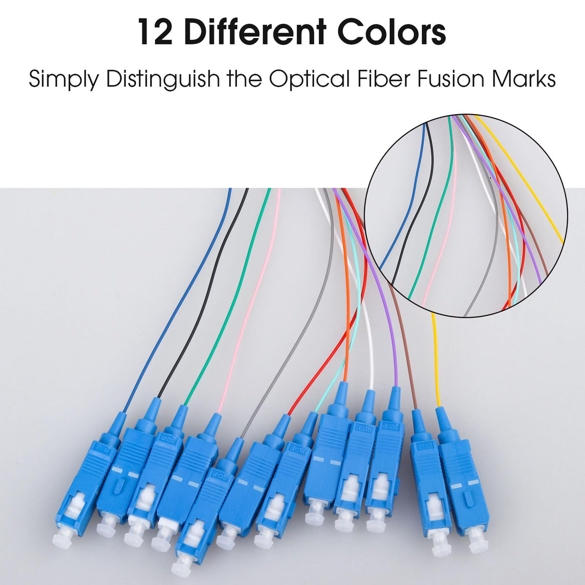 Duogalia color-coded 12 strands fanned out for quick identification and faster installs