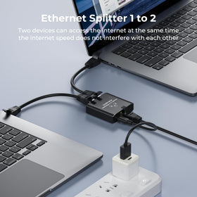 DUOPURUI Ethernet Splitter alloy body for durable performance.
