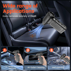 DUORT cleaning car interior removing dust and debris for tidy cabin