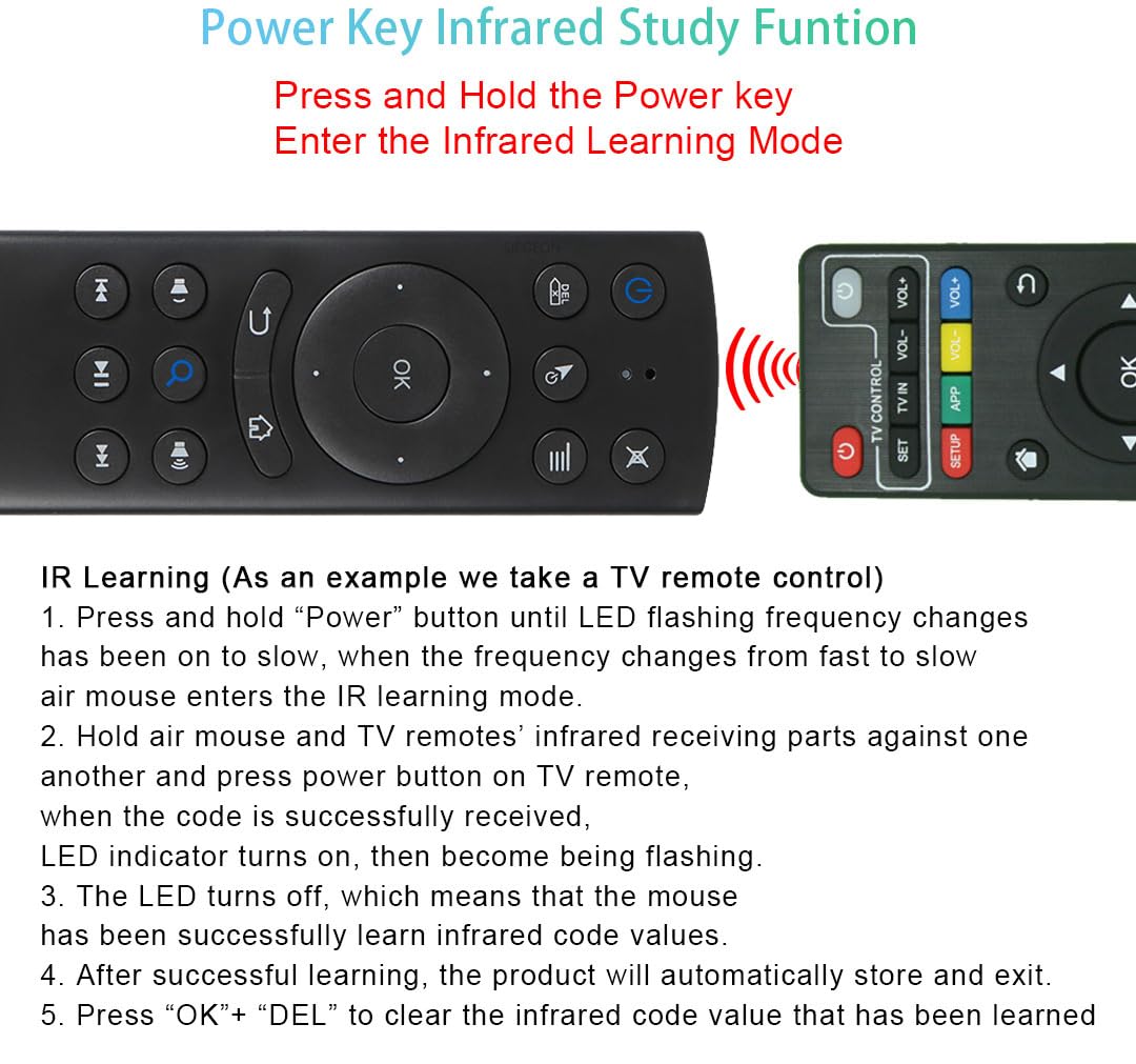 IR learning in action, replacing multiple remotes with one.